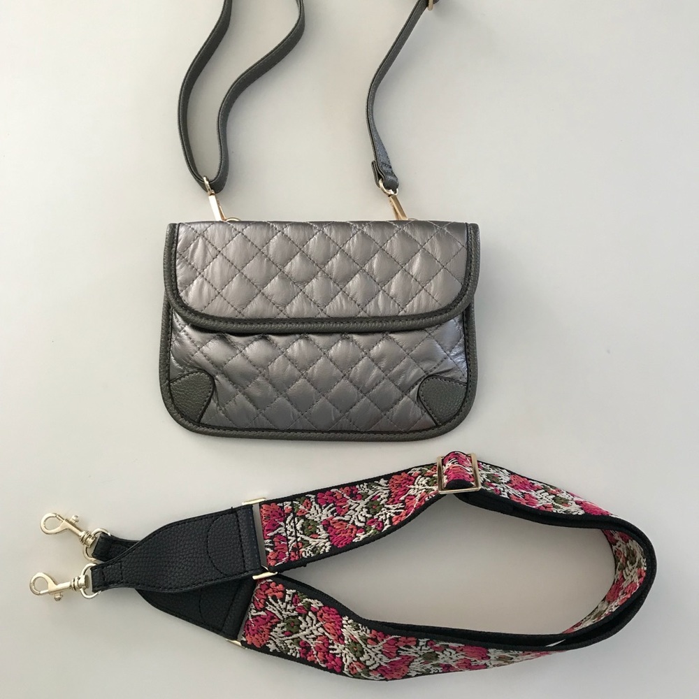 Guitar Strap, Crossbody, Shoulder, Belt Bag Pewter